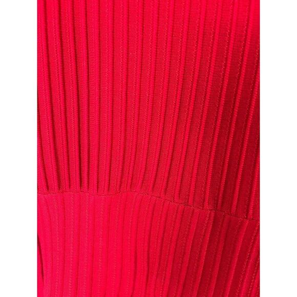 Cato Plus Size Red Ribbed Knit V-Neck Dress – Sizes 18/20 & 22/24 – MSRP $76–NWT - Picture 6 of 12